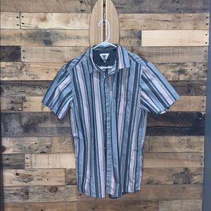 Blue & Pink Stripped Vissla Button-Up